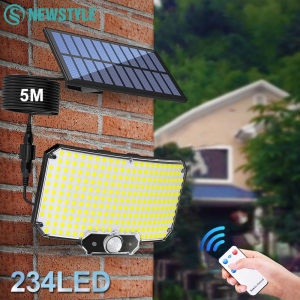 NEWSTYLE | Solar Lights 234LED Solar Security Lights Outdoor Garden Motion Sensor 3 Modes Waterproof Split Solar Flood Wall Lights Garage