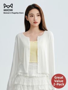 Miiow | Slim Fit Round Neck Short Open Cardigan Womens Summer New Style Lightweight Cat Person MiiOW Outerwear Versatile Short Coat