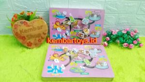 D20 APE Mainan Edukatif Anak Maze Hewan Pink Alat Permainan Edukatif TK/PAUD