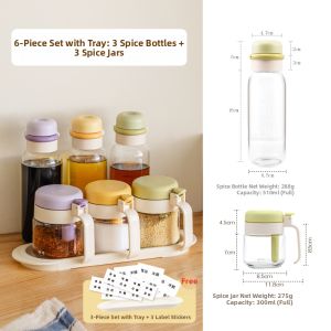 SHUEHO | Kitchen Home Use Sealed Spice Bottle Set