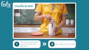Fatz baby Mini Smart 6 bình hâm nước pha sữa di động nhiệt độ max 72 độ C bảo hành chính hãng 12 tháng