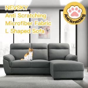Furniture Direct NEVSKY Pet Friendly Anti Scratch Waterproof Microfiber Fabric Sofa 貓抓布-Grey