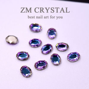 ZM Ultra Shiny Magic Mirror Nail Art Flat Bottom Irregular Diamond Colorful Rhinestones 3D Nail Gem DIY Nail Art Tools