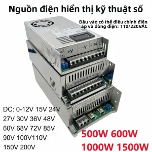 Bộ Nguồn Chuyển Mạch Hiển Thị Kỹ Thuật Số Có Thể Điều Chỉnh 500W-1500W 0-12V Đến 200V Với Dòng Điện Đầu Ra Tùy Chỉnh Cho Thiết Bị Điện Tử
