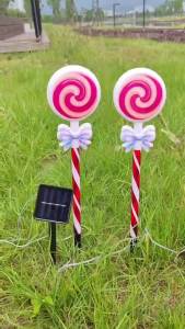 5 Cái/bộ Bướm Lollipop Đèn Sân Vườn Năng Lượng Mặt Trời LED Ngoài Trời Chống Nước Bãi Cỏ Dây Đèn Đỏ/Vàng Cho Kỳ Nghỉ Lễ Giáng Sinh Trang Trí