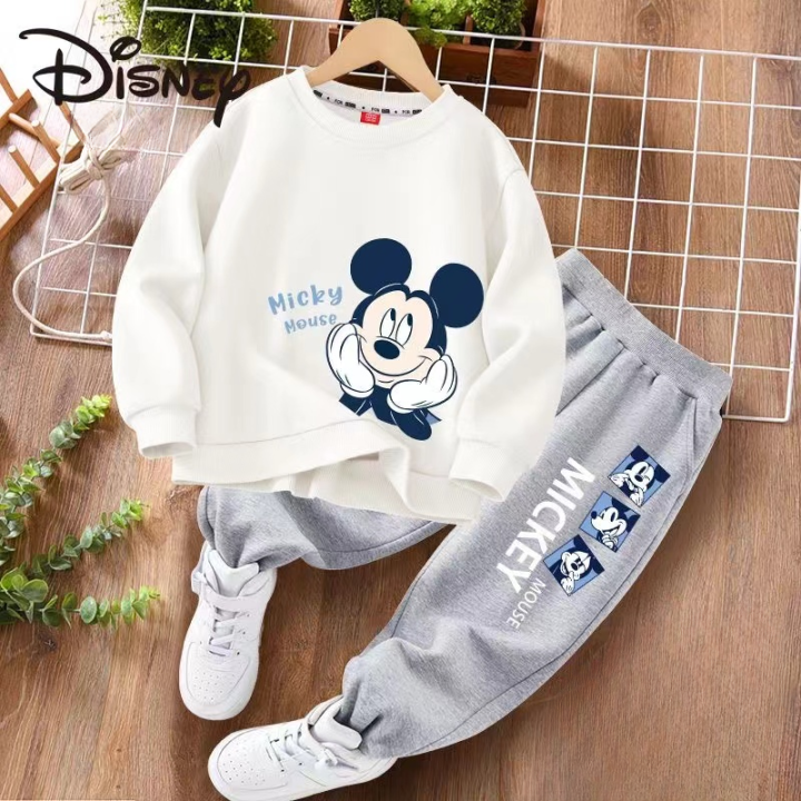 Autumn Baby Girl Boy Clothes Set Children Disney Mickey Printing - Main Image