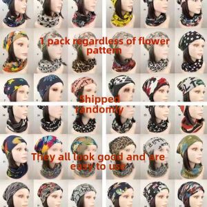 Printed Winter Ear Protection Hat Womens Spring Autumn Versatile Headscarf Hat Neck Warmer All Seasons Cozy Overhead Cap