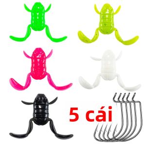 5 Mồi Câu Cá Bằng Silicon Mềm Hình Con Ếch 5/10g Mồi Nổi Mặt Nước Mồi Bơi Cho Biển Sông Hồ Bãi Biển Câu Cá Bằng Cần Mồi Nhựa