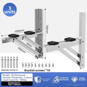 BESSGROUP | Universal Air Conditioner Outdoor Bracket Stainless Steel Thickened