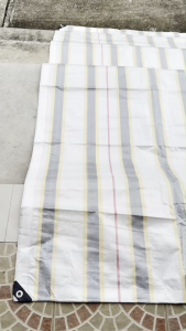 พร้อมส่งจากไทย  ผ้าใบกันน้ำ กันสาด100% (เจาะรู) เคลือบกันน้ำสอง ด้านพลาสติก ฟาง ผ้าคลุมรถ เต็นท์