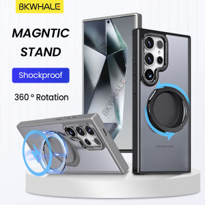 BKWHALE Magnetic gear bracket phone case For Sasmung Galaxy S24 Ultra S25 Ultra S23 Ultar S24 + S25+ S24+ S23+ S24FE S23FE Translucent Case