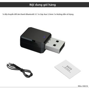 USB Bluetooth 5.1 Bộ Thu Âm Thanh Stereo Xe Hơi Cuộc Gọi Rảnh Tay Không Dây Đầu Ra Kép Aux Bộ Thu Video Bộ Chuyển Đổi Âm Thanh