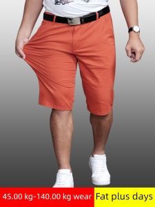 กางเกงขาสั้นฤดูร้อนน้ําหนักเบาลําลองสําหรับบุรุษกางเกงคาร์โก้ผ้าฝ้ายขนาดบวกพร้อมสไตล์ข้อมือขาตรงเพื่อการพักผ่อน