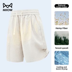 MiiOW | Tencel Ramie Breathable Lightweight Shorts Five Length