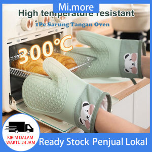 Mi.more 1Pc Sarung Tangan Oven Anti Panas Dapur Silicone Baking Gloves / Heat Resistant Anti-Scald Oven Baking Hot Pot Mitts for Bakery
