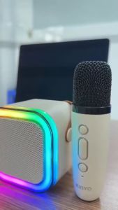 Loa Karaoke Mini Bluetooth K12 công suất 10W kèm 2 micro không dây loa hát karaoke mini bluetooth 2 mic âm thanh