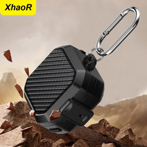Carbon Fiber Switch Lock Earphone Case For Samsung Galaxy Buds 4 / Buds 4 Pro Cover Full Protection Shockproof With Keychain Box