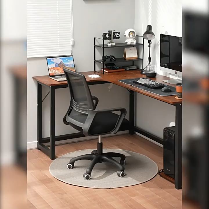 L shape study table computer laptop desk simple modern home writing