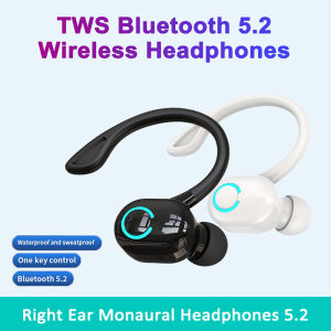 Tai nghe không dây Bluetooth 5.2 tai nghe kèm micro duy nhất trong tai thể thao không thấm nước Tai nghe TWS Bộ Tai nghe rảnh tay