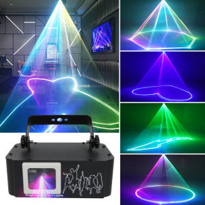 Audience DJ Laser Light RGB3D Animation Laser Projector Atmosphere Lights For Club Stage Disco Bar Birthday Christmas Decoration
