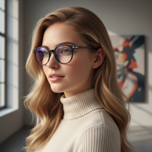 Simple Round Eyeglass Frame Suitable For Both Men And Women Anti-blue Light For Daily Commuting 15959