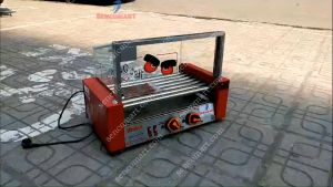 Máy nướng xúc xích bằng điện không khói 2 chức năng nướng và chưng bày