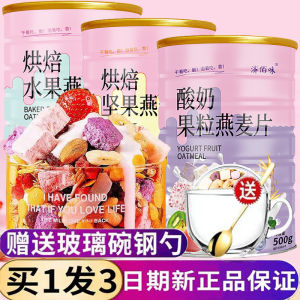 Oatmeal Yogurt Fruit Grain Cereal Instant Nutrition Instant Breakfast Eat Dry Mixed Fruit Grain Cereal Food Crunchy Cereal