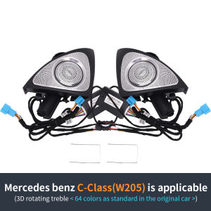 For Mercedes-benz C Glc E S W205 W213 W222 X253 64 Colors Led Rotating Tweeter Speaker Rgb Led Ambient Light 3d Horn Accessory