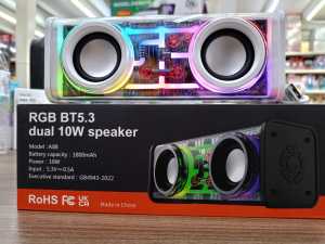 2023 BT5.3TRANSPARENT MECHA WIRELESS BLUETOOTH SPEAKER WIRELESS BLUETOOTH SPEAKER SUPER BASS SOUNDBOX CYBERPUNK STEREO SUBWOOFER TWS MUSIC PLAYER
