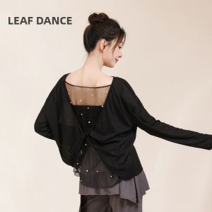 LEAF DANCE | Đồ Tập Múa Đương Đại Dài Tay MESH Có Ngọc Trai