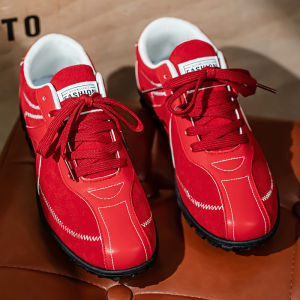 Casual Running Sports Mens Shoes Dequan Soft Bottom Racing Shoes Trendy Brand Youth Leisure Board Shoes Korean Style Flat Heel