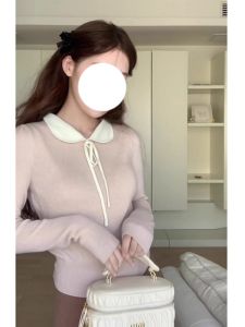 ชิค แขนยาว เสื้อสเวตเตอร์ถัก ผู้หญิง ฤดูใบไม้ร่วง ฤดูหนาว รูปแบบใหม่ สลิมฟิต สวย ปกโปโล ใส่ตัวใน สไตล์เกาหลี เสื้อท่อนบน