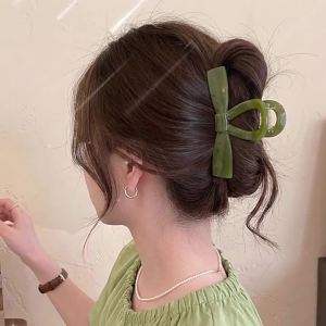 Phụ Kiện Tóc Kẹp Carved Hình Tam Giác Vuông Mũi Tên Xanh Trong Suốt
