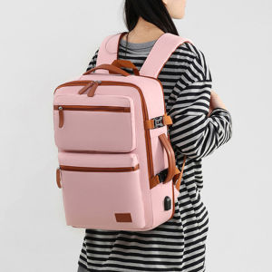 Womens Large Capacity Travel Backpack Business Laptop Bag with USB Charging Port School Backpack for Teacher Laptop Compartment 15.6-Inch Laptop Backpack