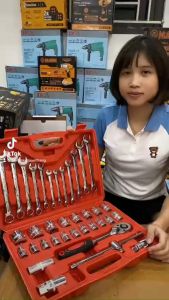 Bộ dụng cụ sửa chữa 37 chi tiết mạ crv mở bulong ốc vít