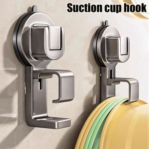Suction Cup Hook No Punching Wall Mounted Washbasin Storage Holder Strong Self Adhesive Clothes Towel Adjustable Racks Bathroom Organizer