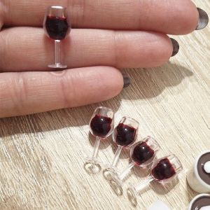5Pcs 1:12 Miniature Coffee Cup Wine Cup Beer Mug Wine Bottle Model Dollhouse For Furniture House Decor Toy