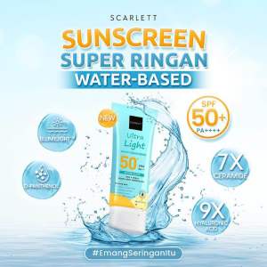 SCARLETT WHITENING Ultra Light Daily Sunscreen SPF 50+ PA++++ Sunscreen Kulit Berminyak