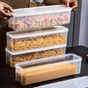 Nhà bếp mì spaghetti container hộ gia đình mì ống bảo quản hộp lưu trữ với bìa Spaghetti hộp đồ đựng thực phẩm nhà bếp