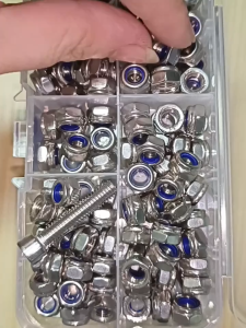 Locknuts & Hex Nuts Assortment Kit M3 M4 M5 M6 M8 150pcs Assorted Metric Nylon Insert Lock Nuts