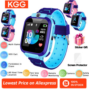 Q12 2G Kids Smart Watch SOS Photo Camera Phone Voice Call LBS Location Waterproof Child Clock Smart Watch Gift For IOS Android ﻿