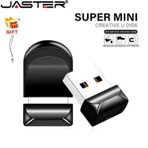 jaster | Black Mini Pen Drive 128GB High Speed Memory Stick Pen drive 64GB USB 2.0 Oval Flash Drive Convenient Business Gifts Key Chain