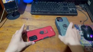 Casing HP Untuk Samsung Galaxy A52 4G Case Robot Hit Eye Whit Ring  Hybrit Armor 360 Degree Rotasi