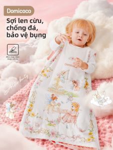 Domicoco | Túi Ngủ Bé Dừ Dây Kéo & Điều Chỉnh Nhiệt Độ Len