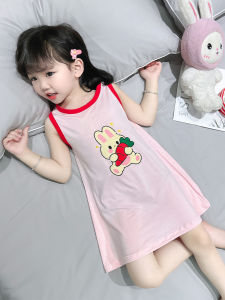 Princess Style Modal Sleepwear Thin Air Conditioning Childrens Home Clothes for Girls Summer New Arrival Doll Plan Brand