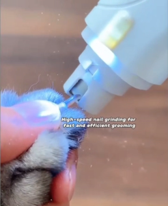 2-in-1 Pet Nail Grinder & Clippers Dog Nail Clippers Trimmers for Large Medium Small Dogs Cats Claw Trimmer USB Rechargeable with 2 LED Lights