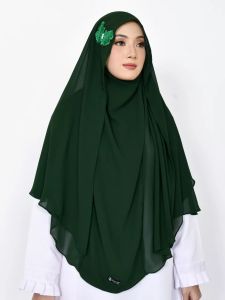 FRENCH KHIMAR BUTTERFLY DUA LAYER JUMBO NIQAB CADAR TALI / JILBAB