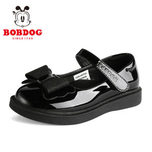 Giày Da Trẻ Em Bobdog Màu Đen Mùa Xuân Mới Biểu Diễn Giày Trẻ Em Giày Mùa Xuân Giày Thường Ngày Giày Trẻ Em Bobdog