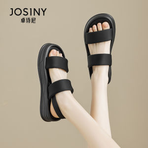 Josiny | Summer New Thick Heel Sandals Soft Sole Roman Style