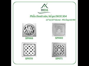 Hố ga phễu thoát nước phễu thoát sàn chống hôi Inox 304 PHÁT ĐẠT ga thoát sàn (SP068.069.070.071)